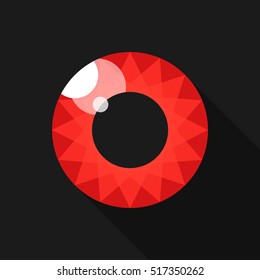 Pupil. Eye. Image for the logo. Red