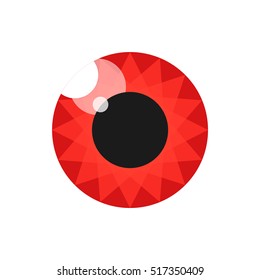 Pupil. Eye. Image for the logo. Red