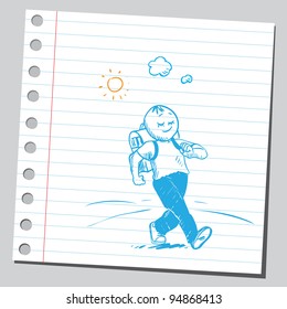 Pupil going to school