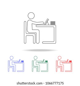 Pupil icon. Elements of education multi colored icons. Premium quality graphic design icon. Simple icon for websites, web design, mobile app, info graphics