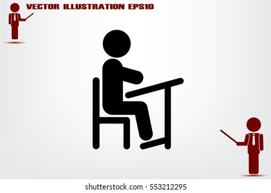 Pupil icon vector illustration.