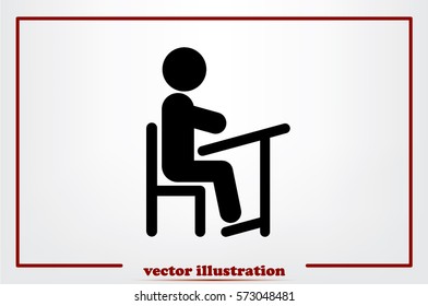Pupil icon vector illustration.