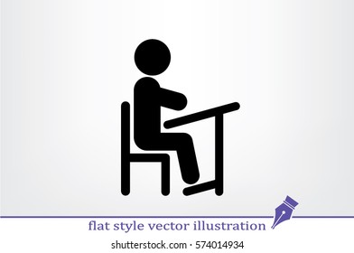 Pupil icon vector illustration.