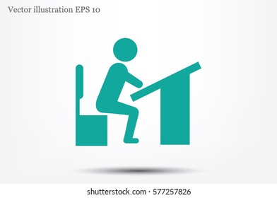 Pupil icon vector illustration.