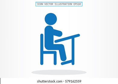 Pupil icon vector illustration.