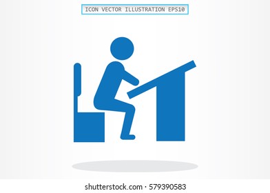 Pupil icon vector illustration.
