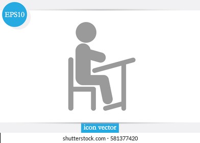 Pupil icon vector illustration.