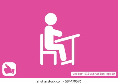 Pupil icon vector illustration.