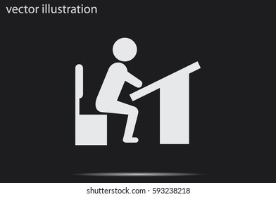 Pupil icon vector illustration.