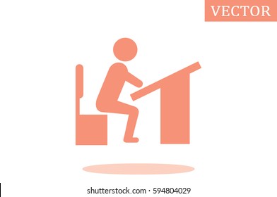 Pupil icon vector illustration.