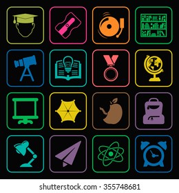 Pupil icons set. 