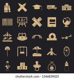 Pupil icons set. Simple set of 25 pupil vector icons for web for any design