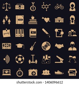 Pupil icons set. Simple style of 36 pupil vector icons for web for any design