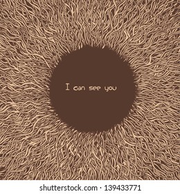 Pupil and Iris with i can see you text