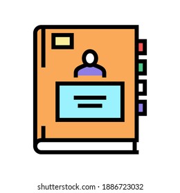 pupil notebook color icon vector. pupil notebook sign. isolated symbol illustration