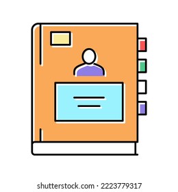 pupil notebook color icon vector. pupil notebook sign. isolated symbol illustration