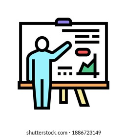 pupil presentation color icon vector. pupil presentation sign. isolated symbol illustration