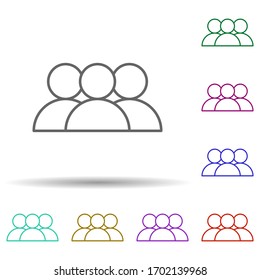 Icono de varios colores de clase alumno. Línea delgada simple, contorno vectorial de iconos escolares para ui y ux, sitio web o aplicación móvil