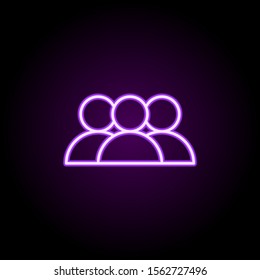 Pupils class neon icon. Simple thin line, outline vector of school icons for ui and ux, website or mobile application
