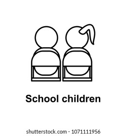 pupils icon. Element of school icon for mobile concept and web apps. Thin line icon for website design and development, app development. Premium icon on white background
