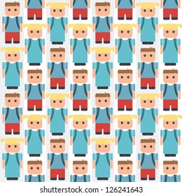Pupils - seamless pattern - vector illustration