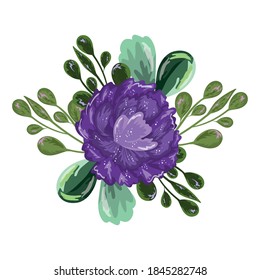 hojas de flores pulares follaje diseño aislado ilustración vectorial