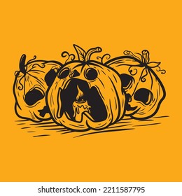 Pupmkin Cartoon Mascot Vector Design Flat Cute Smile Expression Witch Hat