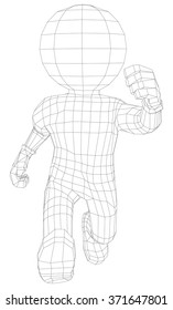 Puppet 3d man running