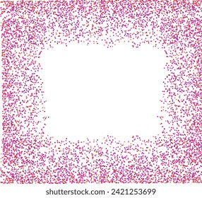 puppet bright pink explosion of glitter confetti in the shape of a square frame