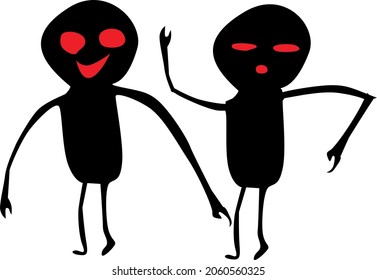 puppet draw in vector art style