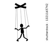 Puppet icon. The concept of management, manipulation. Vector illustration for your design.