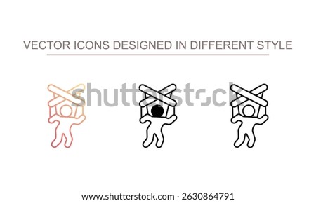 Puppet icon design with white background stock illustration