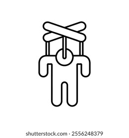 puppet icon Flat symbol set outline
