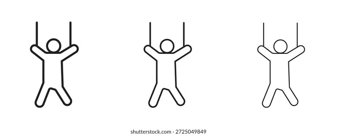 Puppet icon. Hand drawn minimalism style vector illustration