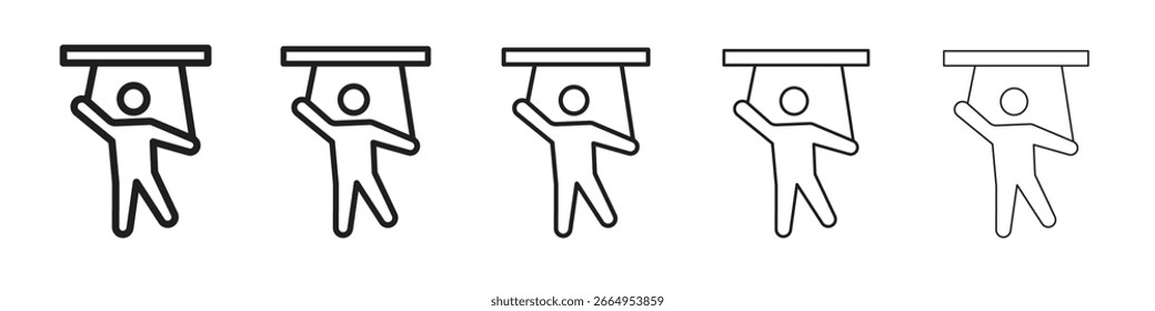 Puppet icon isolated silhouette on white background. Vector illustration.