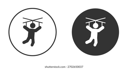 Plantilla de ilustración de diseño de logotipo de icono de marioneta. Estilo sólido