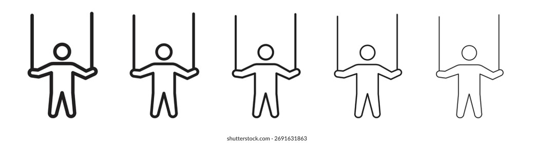 Ilustración vectorial de stock de concepto de conjunto de logotipo de icono de marioneta.