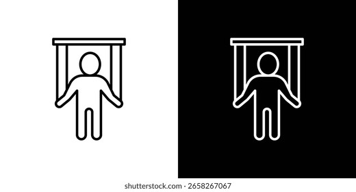 Esquema del icono de marioneta. Vector editable EPS 10