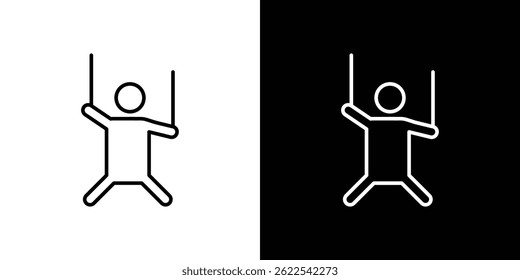 Esquema de icono de marioneta. estilo lineal para App