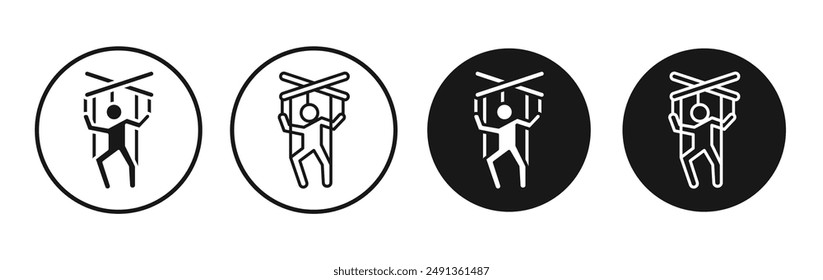 Puppet icon set on white background