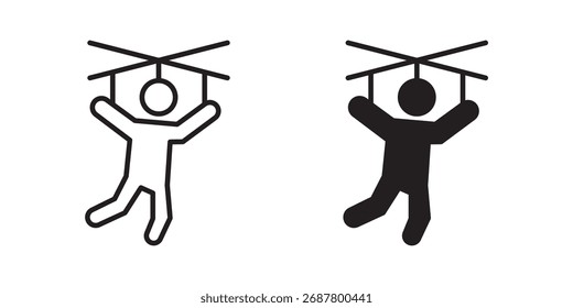Símbolo de signo de ícono de marioneta y estilo plano para App, Web y diseño digital.