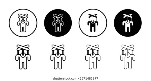 puppet icon Simple outline illustration set
