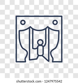 Puppet icon. Trendy linear Puppet logo concept on transparent background from Cinema collection