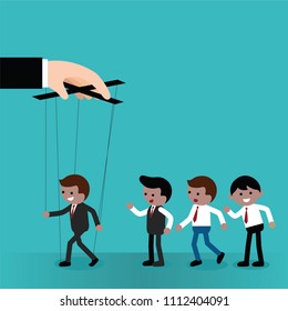 Puppet Leads The People vector concept