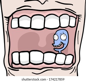 Puppet in mouth