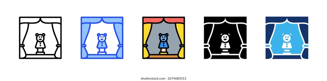 Puppet Show Icon Collection With Multiple Styles