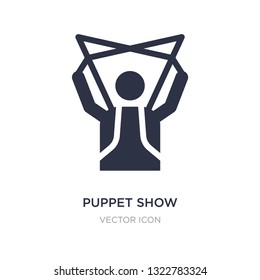 Puppet Show Icon On White Background. Simple Element Illustration From Entertainment And Arcade Concept. Puppet Show Sign Icon Symbol Design.