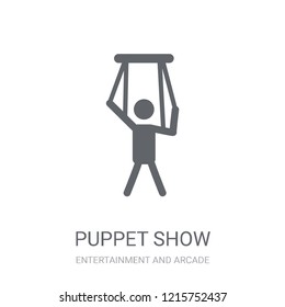 Puppet show icon. Trendy Puppet show logo concept on white background from Entertainment and Arcade collection. Suitable for use on web apps, mobile apps and print media.