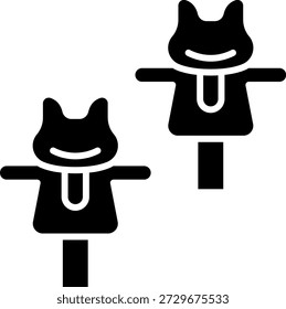 Ilustración vectorial de ícono de espectáculo de marionetas