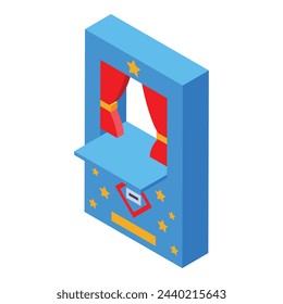 Puppet theater icon isometric vector. Child stage. Theatre performance
